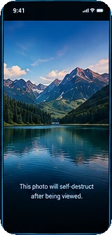 Photo viewer that self-destructs after viewing